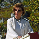Dronningen holdt tale, og kunne fortelle om mange gode minner fra Værøy. Foto: Sven Gj. Gjeruldsen, Det kongelige hoff